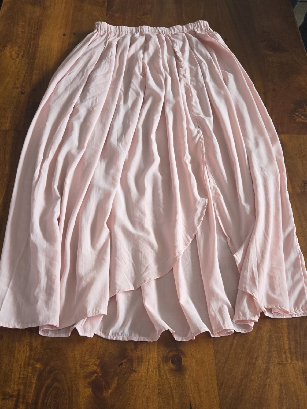 Lulus Light Pink Pleated Maxi Skirt With Slit Size Large - Picture 5 of 11